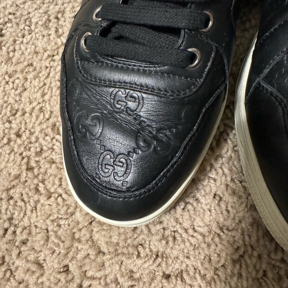 Gucci High Top Leather Sneakers - Picture 6 of 8